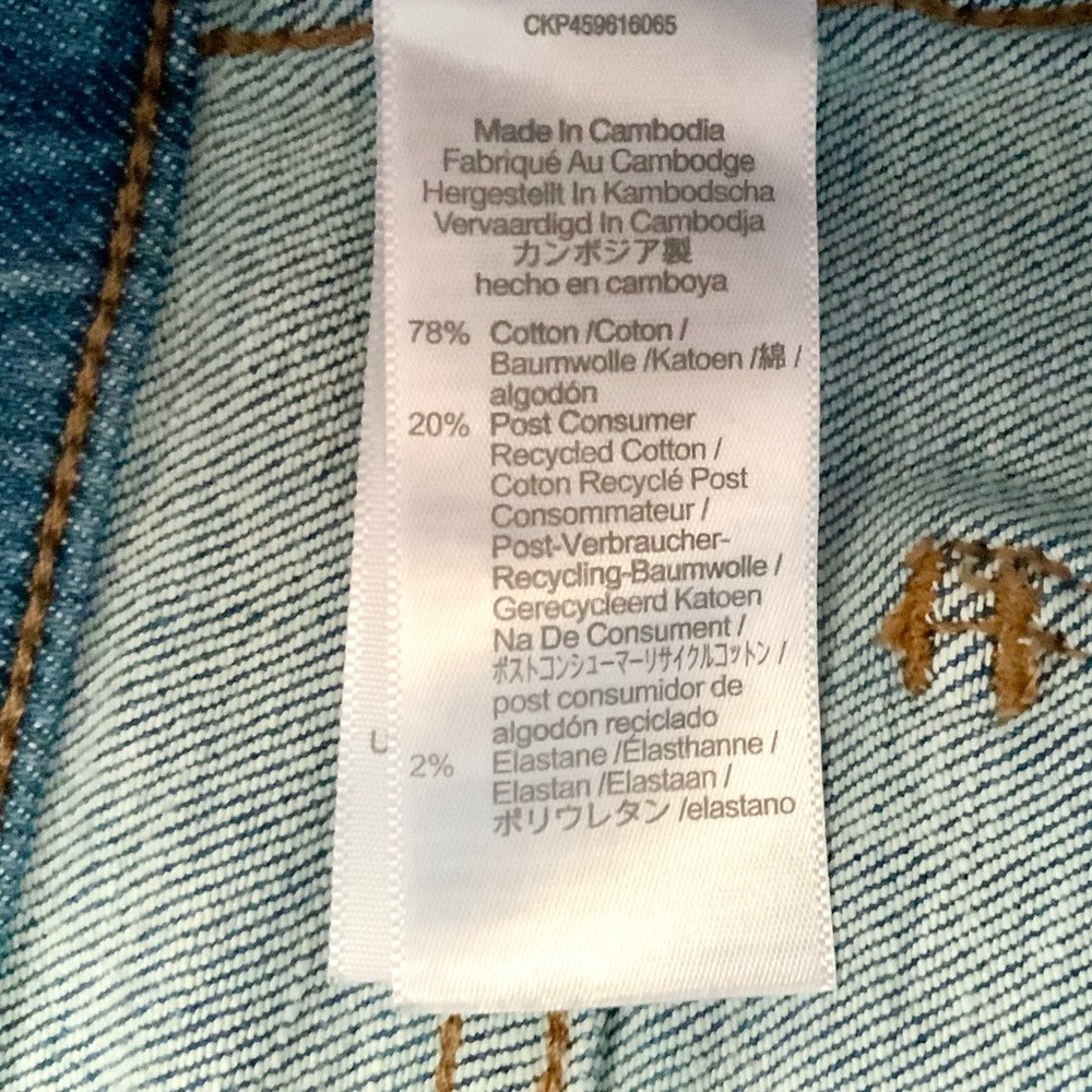 MADEWELL Stovepipe Jeans Straight Leg Mid-Rise Cropped Blue Size 26 - Picture 13 of 15